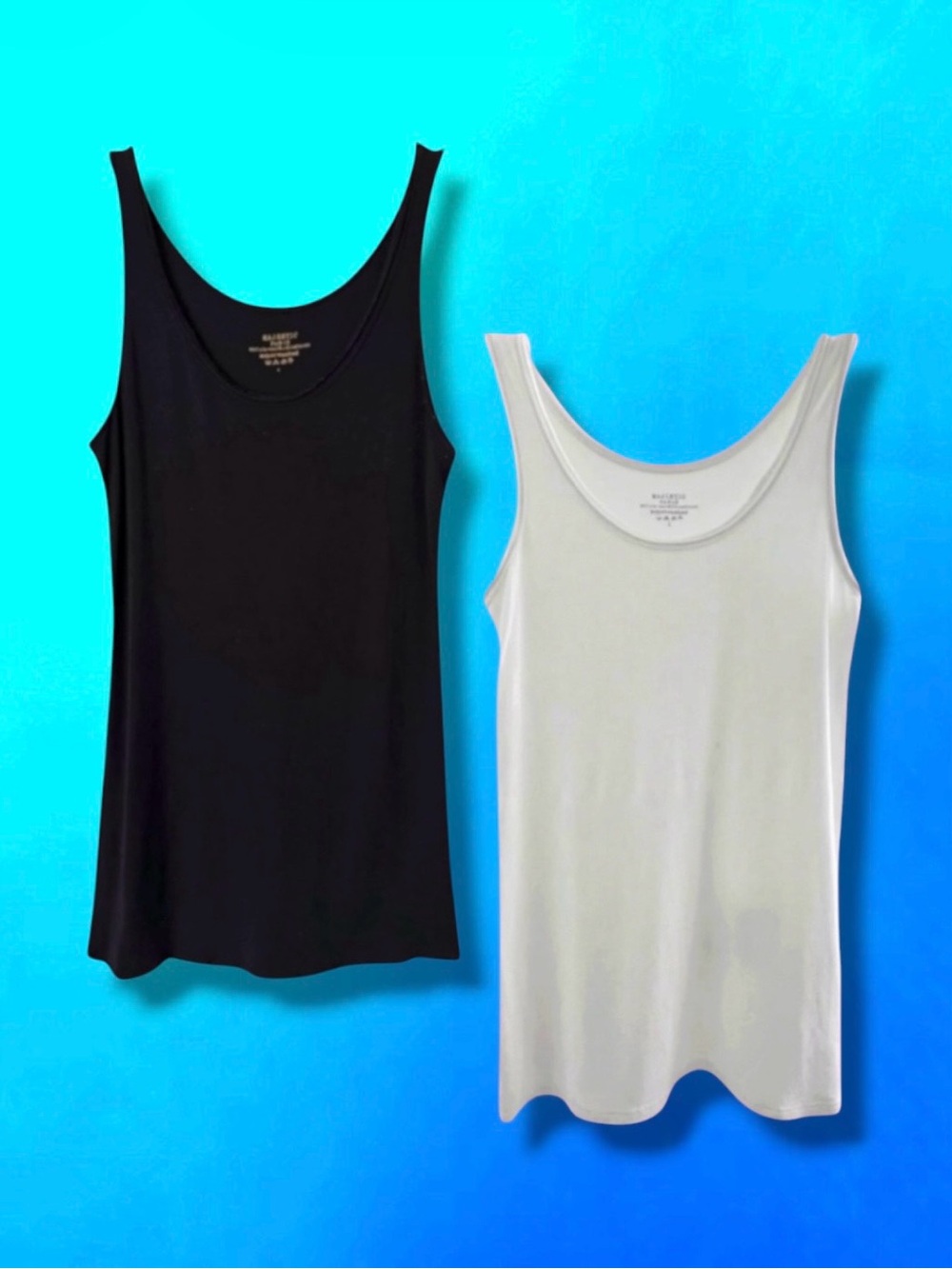 πMAJESTIC Soft Touch Tank Top Deluxe T-Shirt Superwashed β’ BLACK, WHITE β’ Size 1